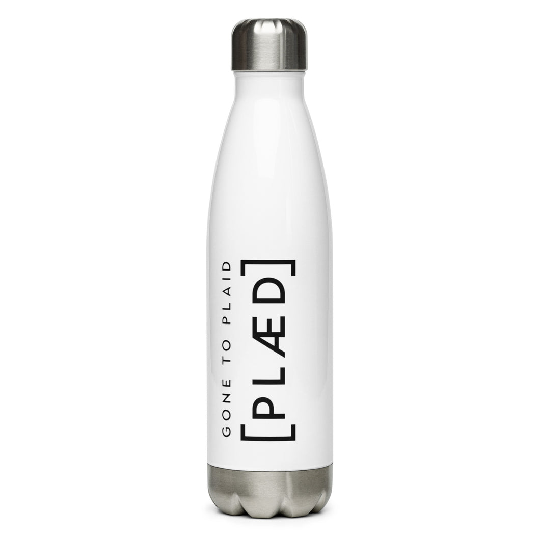 Plaid Stainless Steel Water Bottle
